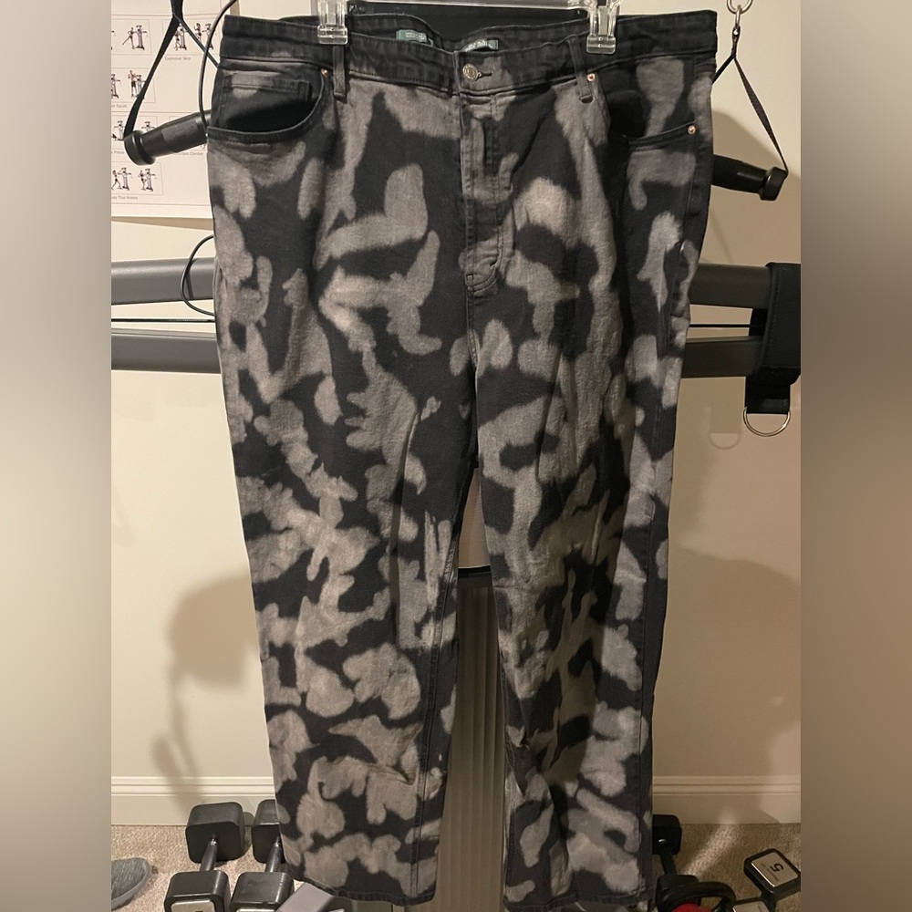 Wild Fable 20W black and gray straight leg jeans